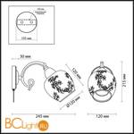 Бра Lumion Velia 3107/1W - Схема