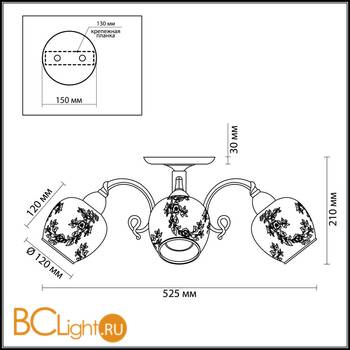 Потолочная люстра Lumion Velia 3107/3C - Схема