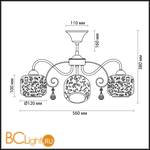 Потолочная люстра Lumion Venta 3079/3 - Схема