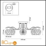 Потолочная люстра Lumion Verena 3254/5C - Схема
