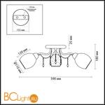 Потолочная люстра Lumion Veronica 3145/3C - Схема