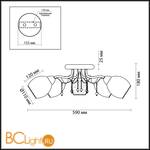 Потолочная люстра Lumion Veronica 3145/5C - Схема