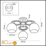 Потолочная люстра Lumion Vesonto 2774/3C - Схема