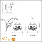 Бра Lumion Veva 3003/1W - Схема