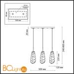 Подвесной светильник Lumion Yami 2284/3 - Схема
