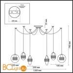 Люстра Lumion Yannic 4416/6 - Схема