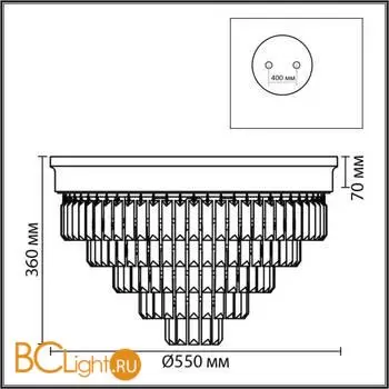 Потолочная люстра Lumion Zaha 5257/8C латунь/хрусталь металл/прозрачный Е14 8*40W 220V с подвесками - Фото 0