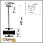 Подвесной светильник Lumion Zarina new 8007/3 - Фото 0