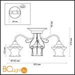 Потолочная люстра Lumion Zidoni 3239/3C - Схема