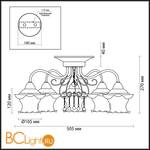 Потолочная люстра Lumion Zidoni 3239/5C - Схема