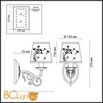 Бра Lumion Zinetta 3204/1W - Схема