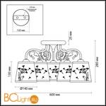 Потолочная люстра Lumion Zinetta 3205/5C - Схема