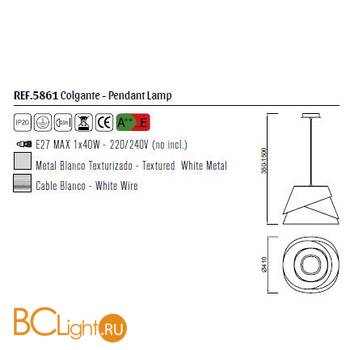 Подвесной светильник Mantra Alboran 5861 - Схема