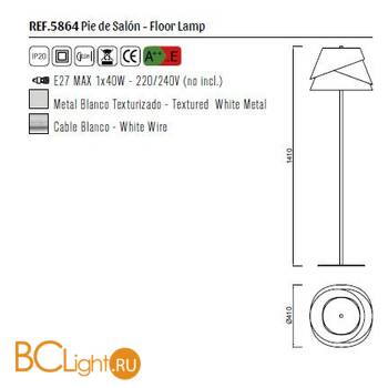 Торшер Mantra Alboran 5864 - Схема