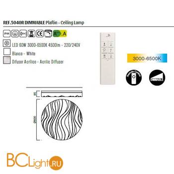 Потолочный светильник Mantra Arena R Dimmable 5040R - Схема