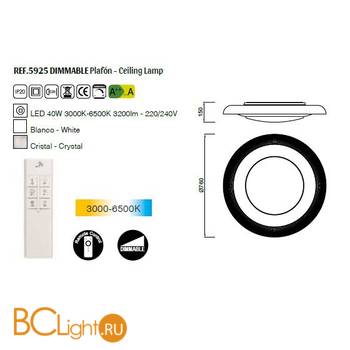 Потолочный светильник Mantra Ari 5925 - Схема