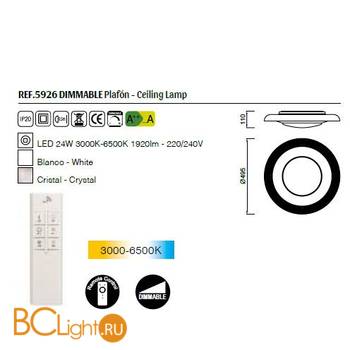 Потолочный светильник Mantra Ari 5926 - Схема