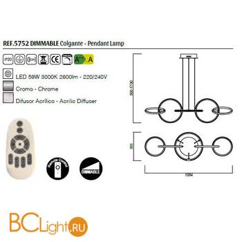 Подвесной светильник Mantra Aros 5752 - Схема