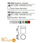 Потолочный светильник Mantra Aruba 5626 - Схема