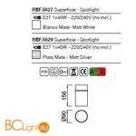 Потолочный светильник Mantra Aruba 5627 - Схема