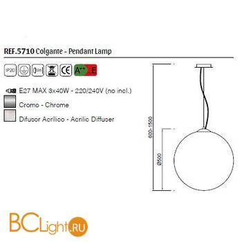 Подвесной светильник Mantra Bola 5710 - Схема