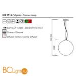 Подвесной светильник Mantra Bola 5711 - Схема