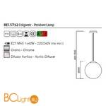 Подвесной светильник Mantra Bola 5712 - Схема
