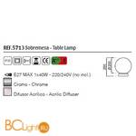 Настольная лампа Mantra Bola 5713 - Схема