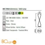 Настольная лампа Mantra Bucle 5984 - Схема