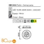 Потолочный светильник Mantra Coral 5553 - Схема