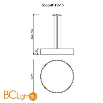 Подвесной светильник Mantra Cumbuco 5500+5515 - Схема