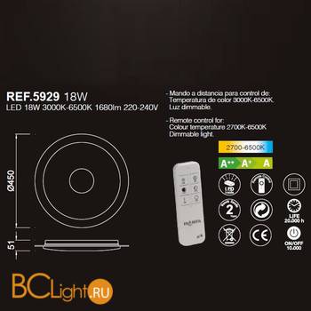 Потолочный светильник Mantra Diamante 5929 - Схема