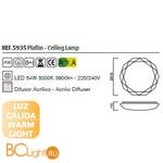 Потолочный светильник Mantra Diamante II 5935 - Схема