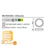 Потолочный светильник Mantra Diamante II 5936 - Схема