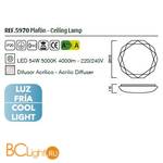 Потолочный светильник Mantra Diamante II 5970 - Схема