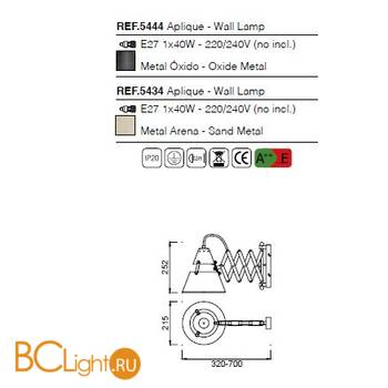 Бра Mantra Industrial 5434 - Схема