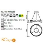 Подвесной светильник Mantra Infinity 5725 - Схема