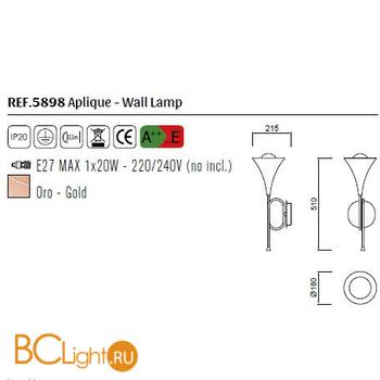 Бра Mantra Jazz 5898 - Схема