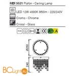 Потолочный светильник Mantra Kawai 5521 - Схема