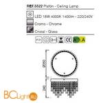 Потолочный светильник Mantra Kawai 5522 - Схема