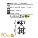 Потолочный светильник Mantra Kawai 5523 - Схема