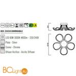 Потолочный светильник Mantra Knot LED 5916 - Схема