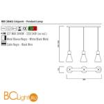 Подвесной светильник Mantra Kos 5841 - Схема