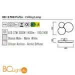 Потолочный светильник Mantra Lunas 5766 - Схема