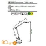 Настольная лампа Mantra Natalia 5652 - Схема