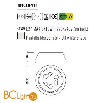 Потолочный светильник Mantra Nordica 4961E - Схема