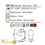 Бра Mantra Nordica 5462 - Схема