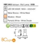 Бра Mantra Nordica 5463 - Схема
