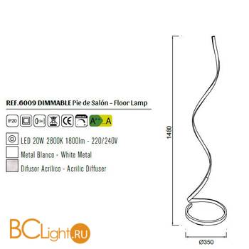 Напольный светильник Mantra Nur 6009 - Схема