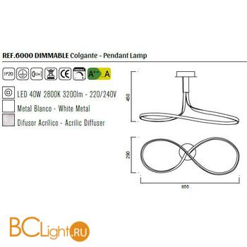 Потолочный светильник Mantra Nur 6000 - Схема